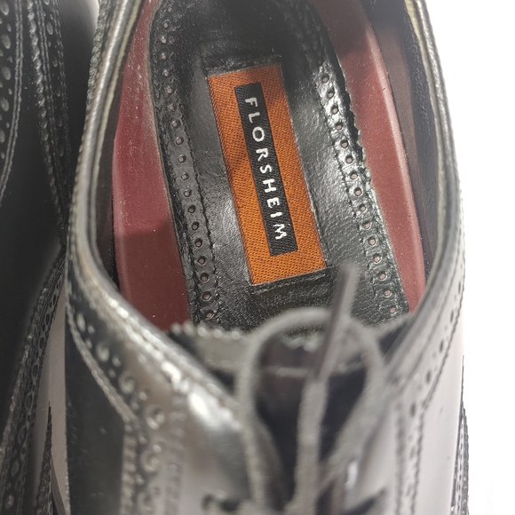 Good Condition Florsheim Wingtip Brogue Oxfords Black Men\'s 13 main image 6